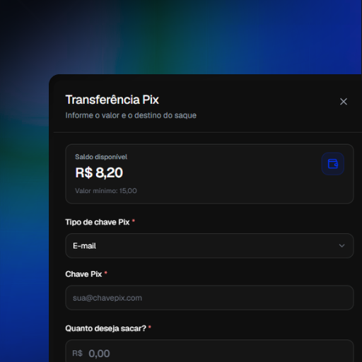 Transferência Pix para qualquer chave